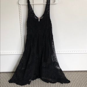 Black Lace Free People Mid-Dress